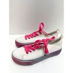 Olivia Miller  Shoes Womens Size 8 Sneaker Gazelle White Canvas Pink Ombre Casual Photo 1