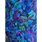 skirt set short sleeve Blouse swing skirt floral green blue purple Size L Photo 8