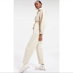 Good American Cinched Utilitarian Jumpsuit Cream Size Small Long Sleeve NEW Photo 4