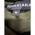 Wantable Forest Green Sweater material short sleeve size medium basics tie front Photo 4