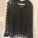 Black sheer button up Photo 0