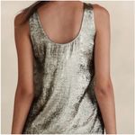 Banana Republic Metallic Gold Scoop Front+Back Blouse Size Large Photo 1