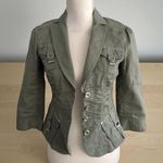 White House | Black Market WHBM Olive Green Blazer Jacket Size 00 Photo 0