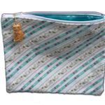 Large Makeup Bag Storage Pouch Cosmetic Tote Zippered Lingerie Travel Kit NWT Blue Photo 0