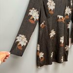 Stone Cold Fox Long Sleeve Silk Mini Dress Floral Brown 1 XS Photo 3