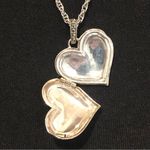 JUDITH JACK Sterling Silver Marcasite Encrusted Large Heart Locket RARE Black Photo 2