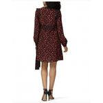 No.21 Dress Womens 6 IT 42 Black Red Lollipop Print Silk Ruffle Long Sleeve Photo 2