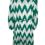 Beulah Tuckernuck Style Charlotte Chevron Printed Midi Dress Green size L Photo 2