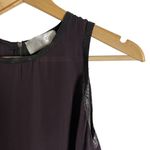 ALC Frank A.L.C. Plum Purple Silk Snakeskin Leather Trim Sleeveless Tank Top Size Small Photo 2