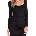 Rachel Pally Black Long Sleeve Ruched Aurelia Dress NWT Large Photo 0