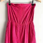 Lulus Sunlight Special Red Embroidered Strapless Jumpsuit, 100% Cotton, Size XS Photo 3