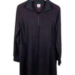 CAbi Cuddle Dress Black Burgundy Red Pockets Quarter Zip Style #4215 Size Medium Photo 1