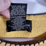 Sag Harbor vtg Nautical Sweater Sz M Yellow Cotton Embroidered Lighthouse Beach Photo 6