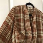 Plaid Cotton Shirt Dress Sz Sm Brown Photo 1