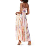 Nicholas Kerala Maxi Dress in White 4 Womens Long Cotton Striped Gown Pink Photo 11