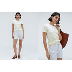 Everlane | Striped Organic Cotton Crew T-Shirt | Yellow & White | Sz M | NWT Photo 1