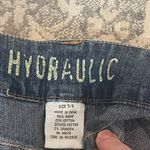 Hydraulic  Jean Mini Skirt SZ 5/6 light Wash denim Bling embellishments Y2K Photo 4