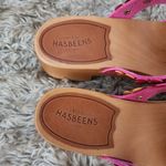 Free People Swedish Hasbeens Petal Strap Low Heel Sandals Red Mix EU 37 US 7 Photo 7