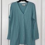 Victoria's Secret Victoria’s Secret womens gold label vintage cardigan sweater aqua small Photo 0