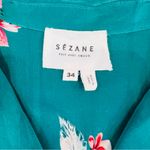 Sézane Sezane Elisa green floral silk blouse Photo 7
