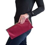 HOBO Valentina Sangria Leather Clutch Photo 1