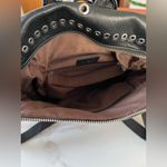 JOSEKO Black Leather Stud Rivet Crossbody Purse Shoulder Bag Vintage Multi Wear Photo 4