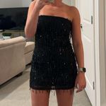 Wild Fable Black sequin fringe mini dress Photo 1