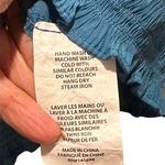 Ramy Brook  blue split neck women's ruffle cap sleeve smocked top blue size M Photo 3