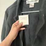 Norm Thompson 100% Wool Green Button Up Sweater Jacket Womens Sz Medium 1631 NWT Photo 5