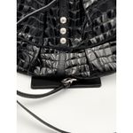 Brighton  Black‎ Croc Embossed Patent Leather Small Crossbody Bag Designer Purse Photo 1