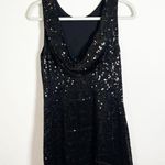 Alice + Olivia NWT Kamryn Black Sequin Cowl Back Mini Dress Size 2 Photo 5