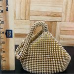 Sparkly Gold Rhinestone Mini Triangle Evening Wristlet Mini Bag Photo 10