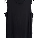 Eileen Fisher  Tank Top Womens M Black System Viscose Jersey Slim Scoop Neck Photo 0