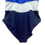 Athleta Coastline One Piece Swimsuit Cerulean Blue Colorblock Size Large Swim Photo 8