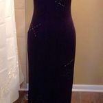 Floor Length Black/Silver Evening Gown GORGEOUS Size 4 Photo 0