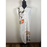Anthropologie maeve  dress midi floral print button up shirt dress xs Oversized Photo 1