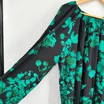 Sugar Lips  Krypton Floral Marica Balloon Sleeve Top size 2X Emerald Black NWT Photo 4
