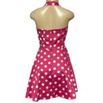 Vintage Y2K IXIA Pink Polkadot Dress Women Babydoll Halter Rockabilly Lolita L Size L Photo 6