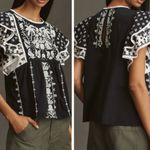 Farm Rio Printed Flutter-Sleeve Blouse, Size S Photo 1