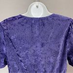 Urban Outfitters  Crop Top Peplum Velour Stretch Velvet Size Large Flutter Sleeve Photo 8