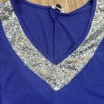 Zeagoo Women’s sequin v neck large tshirt Photo 2