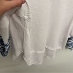 We The Free Free People  White Bubble Tee Top Photo 6