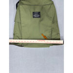 Living Traveling Share Green Canvas Backpack Bag Fold Over Top Zip Pockets Photo 13