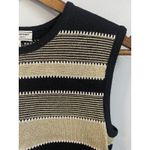 St. John  Sport P Wool Blend Black Gold Striped Sleeveless Tank Top Sweater EUC Photo 3