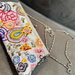 Anthropologie VINTAGE White Embroidered Beaded Evening Bag Photo 4