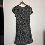 Ann Taylor  Black White Tweed Textured Short Sleeve Fitted Mini Dress Cotton Photo 4
