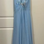 Faviana  Blue Ruffle Skirt Gown Size 16 US $328 Photo 7