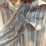 Gloria Vanderbilt G. Vanderbilt Striped Button Down‎ Womens 1X Lavender Pink Long Sleeve Casual Photo 4