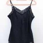 No Boundaries Y2K  Womens Cami Top Size M Black Lace Beaded Whimsigoth‎ Romantic Photo 0