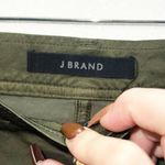 J Brand  Olive Green Cotton Blend Satin Cargo Skinny Pants Photo 5